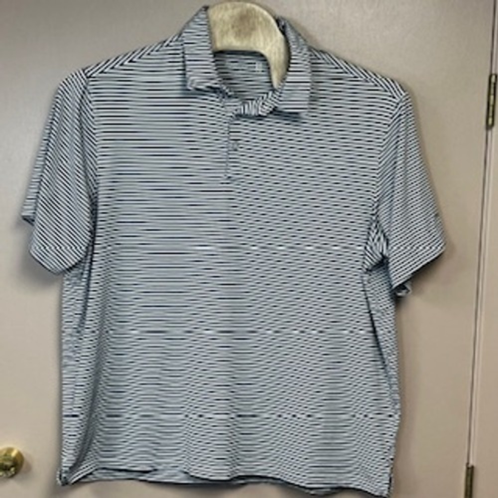 Walter Hagen Mens XXL Polo Shirt Striped Short‎ Sleeve Golf Casual